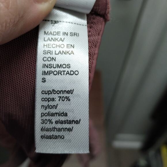 Calvin Klein NWT Size Small Pink Minimalist Micro Lace Unlined Triangle Bra - Picture 6 of 8